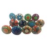 KNOBSWORLD 12 x Mix Vintage Look Flower Ceramic Knobs Door