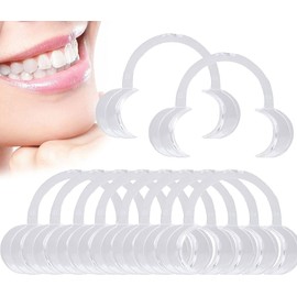 20 Pieces (Size M) C-Shape Teeth Whitening Cheek Retractor, Disposable Dental Mouth Opener, Dental Lip Cheek Retractor for Mouthguard Challenge Game