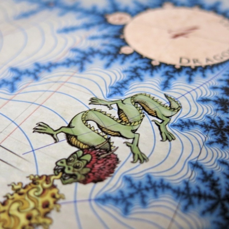 Bill Tavis Mandelmap Fractal Poster 54x36 inches