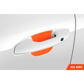 Luxshield Car Door Handle Protection Film for recessed grips for Kia Niro 2 (II) SG2 I 2022-2025 - Anti-Scratch Foil - Clear Paint Protection Film