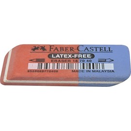Eraser for Lead/Coloured Pencils, red/Blue, 50 x 18 x 8 mm