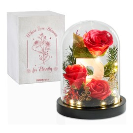 InnoBeta Birthday Gifts for Women, Rose Flower Gifts for Women Girlfriend Mom Her, Monogram Initial Rose Gifts 4.72 * 7.87 Inch, Gifts for Birthday, Mothers Day, Anniversary, Xmas - Initial R