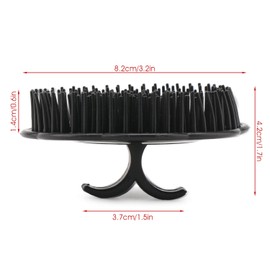 Segbeauty Massage Brush Hair, Scalp Massager Shampoo Brush, Pack of 4 Shampoo Massage Brush Floriated Shower Comb, Head Massage Brush for Hair Growth Beard Brush Dog Salon Brushes - Black