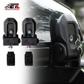 ETL INDUSTRIES Locking Hood Latch Hood Catch with Keys For 2018-2024 Jeep Wrangler JL JLU JT