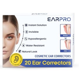 Earo Corrector de orejas cosmético, 20 piezas de parches de cinta para las orejas, corrector de orejas para adultos, pegatinas discretas para las orej