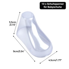 Baoblaze 10 x Transparent Baby Shoe Stretchers Portable Professional Boot Holder Shaped for Kids, As shown