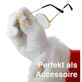 TK Gruppe Timo Klingler 5 x Santa Glasses Santa Claus Glasses Round for Santa Claus Costume Fancy Dress