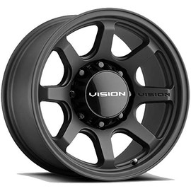 Vision 351 FLOW Custom Wheel - 17x9, 0 Offset, 8x165.1 Bolt Pattern, 125.2mm Hub - Satin Black Rim