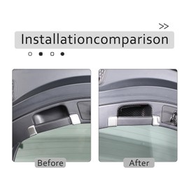 Daeiclru Car Rear Tailgate Door Bowl Handle Cover Trim Compatible with Jaguar F-Type 2013-2024, Tailgate Inner Handle Door Bowl Cover Decoration Protector Accessories (Carbon Fiber Pattern)