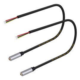sovunis 2-Pack 12.5inch Replacement 3.5mm Female Jack to Bare Wire Open End TRRS 4 Pole Stereo 1/8" 3.5mm Jack Plug Connector Audio Cable for Headphone Headset Earphone Microphone Cable Repair