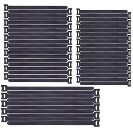 CZ Store Velcro Cable Ties | Pack of 50 | 20 x 20 cm + 20 x 15 cm + 10 x 30 cm - ✮ Nylon Cable Holder - Reusable Organiser for Desk, Computer, Charging Cable