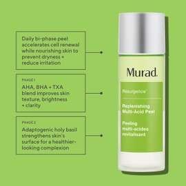 Murad Replenishing Multi-Acid Peel - Resurgence AHA/BHA Salicylic and Glycolic Acid Peel - Skin Renewing Face Peel - Daily Facial Peel Skin Care Treatment, 3.3 Fl Oz