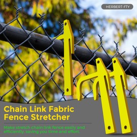 Herbert-fty 6 Pcs Chain Link Fence Tensioning Tools Set, Metal Banana Clip