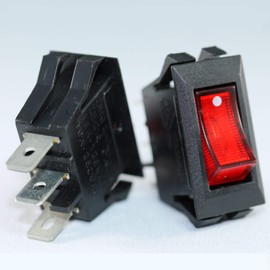 Zing Ear ZE-215 Illuminated Red Rocker Switch 120 volts 15 amps for Heater