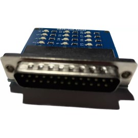 The Hobby Shop Firework MALE DB25 CUE Continuity Tester RED LED 2x2032 BATT Cobra Firing System