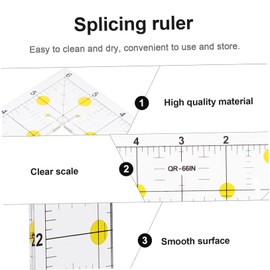 TEHAUX Quilting Ruler Square Patchwork Ruler Square Quilting Templates Plastic Sewing Tool Easy to Use for Beginners
