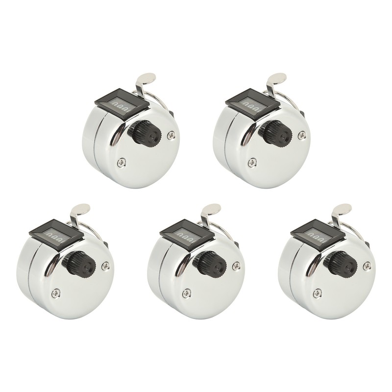 5 Pcs Clicker Counter 4 Digit Metal Case Accurate Hand