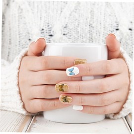 Vaguelly 8Pcs Colorful Butterfly Nail Stickers for DIY Manicures Unique Nail Art Supplies Decorative Accessories for Women for Home Professional Use