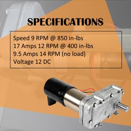 Bicos 523900 RV Power Gear Slide Out Motor 12V Gearbox Motor Double Shaft Replaces 523143 523983 521976