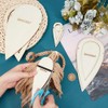 BENECREAT 8 Pcs Wood Macrame Cutting Template, Teardrop and Feather