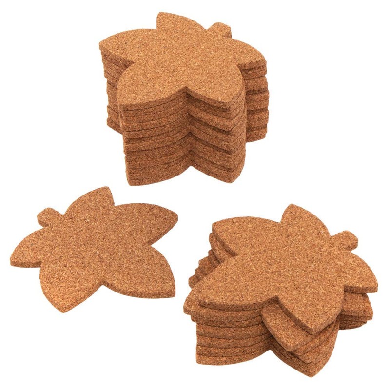 Baker Ross AX280 Sheets Cork Coasters - 30 Pieces, Creative