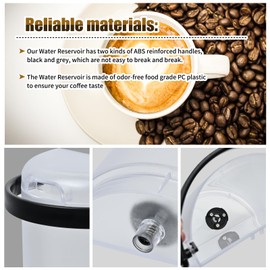 AQBB Water Reservoir Compatible with Keurig K-Cafe Single Serve Coffee Latte & Cappuccino Maker,Fit for Special Edition K83 and K84 Coffee Maker,Water Tank About 42 OZ w/Lid (Black handle)