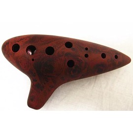 no label New Wood Grain(2) 12 Holes Ocarina Flute + Free U.S Shipping