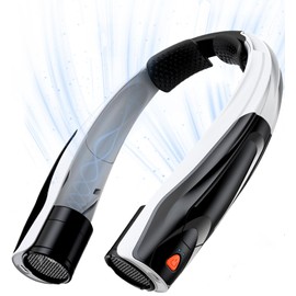 BOTDOYS Portable Neck Fan Rechargeable: Free Hands Extra-long Battery Life 6000mAh Strong Air Volume Fast Cooling for Outdoor Enthusiasts - Travel Hiking Climbing (Black)