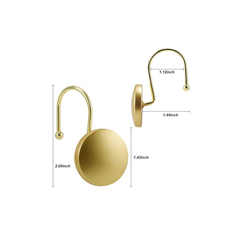 Ganchos decorativos para cortina de ducha, anillos de ducha de