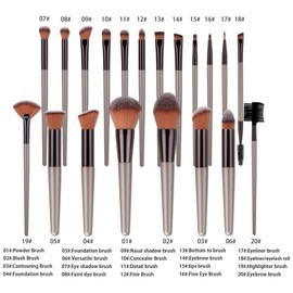 LHLXZQ Make-up Pinselset, 33 Stücke Make-up Pinselsets, Make-up Pinselset, Geschenkset, passend für Gesichts Concealer Foundation Puderblusher Lidschatten Rouge Lidschatten Kontur Concealer Aufhellung