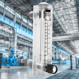 Medidor de Flujo de Líquido Acrílico G1/2 '' 0.2~2GPM, Tipo de Panel de Ajuste Regulador de Medidor de Flujo de Agua Líquida, Probador de Flujo de Rosca Interior de Plexiglás LZM-15T G1/4 ''