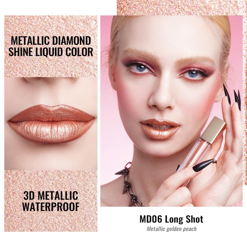 Oulac Metallic Diamond Shiny Lipstick Colour 06