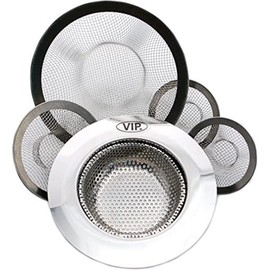 VIP Home Essentials Stainless Steel Sink Strainer Set- 5 Pieces, Fits Most Kitchen, Bathroom Sinks, Shower Drains