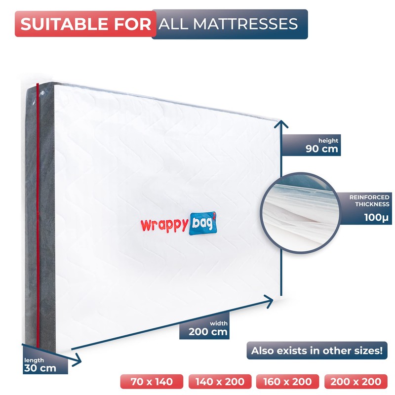 WRAPPYBAG – Protective Plastic Mattress Case/Mattress Bag — Single Size
