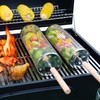 LANEJOY Rolling Grill Baskets with Handle (9.5" x 4.3"), 304