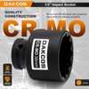 DAKCOS 1/2" Drive 38mm Socket 12 Ponit Impact Wrench Socket