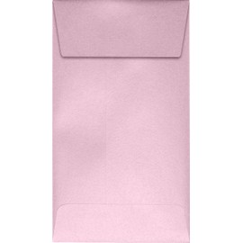 #5 1/2 Coin Envelopes - Self Sealing Small Envelopes for Cash, Business Cards, Jewelry, Seeds with Peel & Press - 81lb Rose Quartz Metallic, Size: 3 1/8 x 5 1/2, 50 Pack - 512CO-75-50