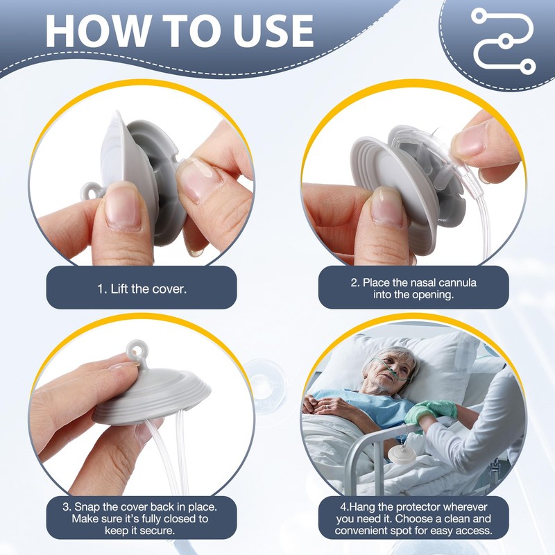 Geiserailie 1pcs Oxygen Nasal Cannula Protective Cover, Nasal Cannula Cover