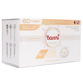 BAVENI Luxury Laundry Detergent Packs – 60 Loads | Plant-Based, Plastic-Free, SLS-Free, Vegan, HE Compatible | Premium Eco Friendly Detergent, Fragrance-Free for Sensitive Skin | American Made