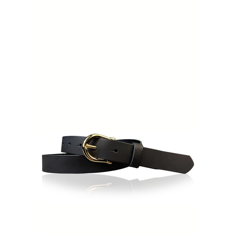 FRONHOFER Slim Belt Women's Gold-Plated Buckle 2.2 cm Women's Belt