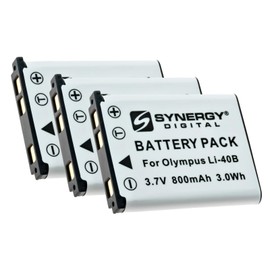 Synergy Digital Barcode Scanner Batteries, Compatible with Avision FinePix Z1010EXR Barcode Scanner, (Li-ion, 3.7V, 800 mAh), Pack Includes: 3 x SDLI40B Batteries