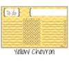 Chore Chart Chevron Stripe Yellow