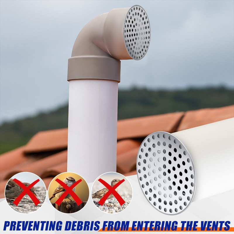 Moxweyeni 2 Pcs PVC Termination Cap for 3 Inner Diameter,