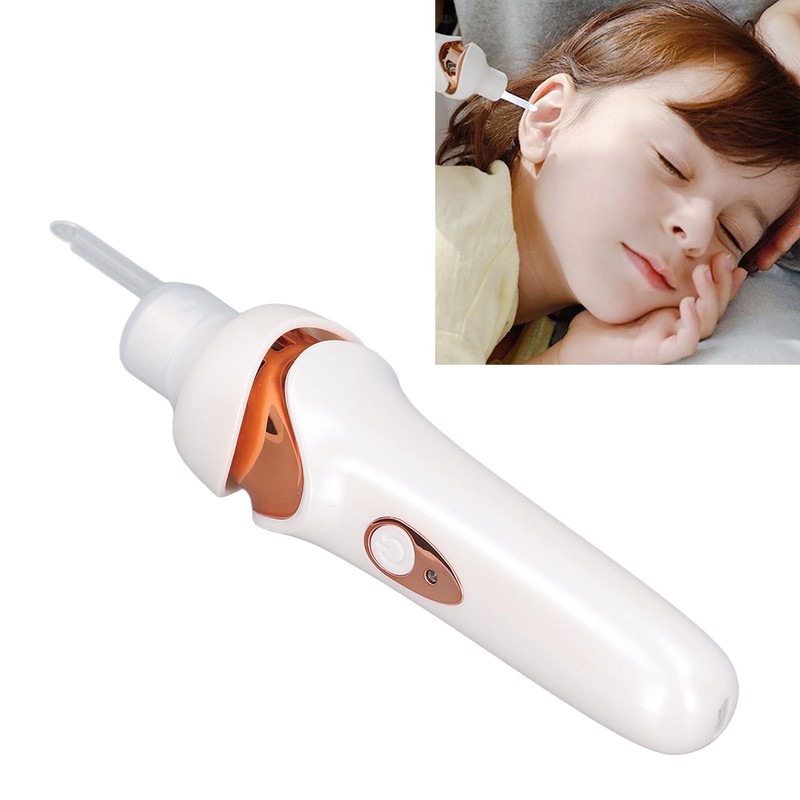 Electric Ear Vacuum Cleaner with LED Light Soft Tip USB