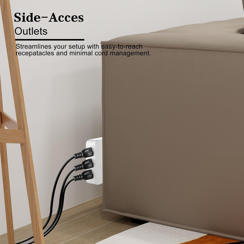 FiiMan 6 Outlet Wall Adapter, UL Listed 3-Prong Grounded Outlet