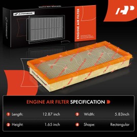 Filtro de aire de motor A-Premium de 2 piezas compatible con Ford F-150 1987-1996, F-250 HD, F-350, F-53 Motorhome Chassis, F-Super Duty, E-150 Econoline Club Wagon, E-250 Econoline, Econoline Super