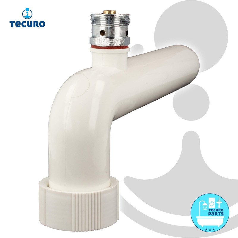 tecuro - Outlet bend for odour trap siphon 90°, with