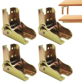 Pack of 4 Self-Locking Folding Hinge, Hinges for Table Legs, Folding Hinge Table Legs, Folding Hinge 90 Degrees, for Folding Feet, Workbenches, Kitchen Folding Tables