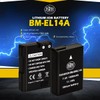 BM Premium EN-EL14A, EN-EL14 Battery and Charger for Nikon D3100,