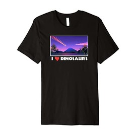 Custom I Heart Dinosaurs Design - Limited Colorful Print Premium T-Shirt